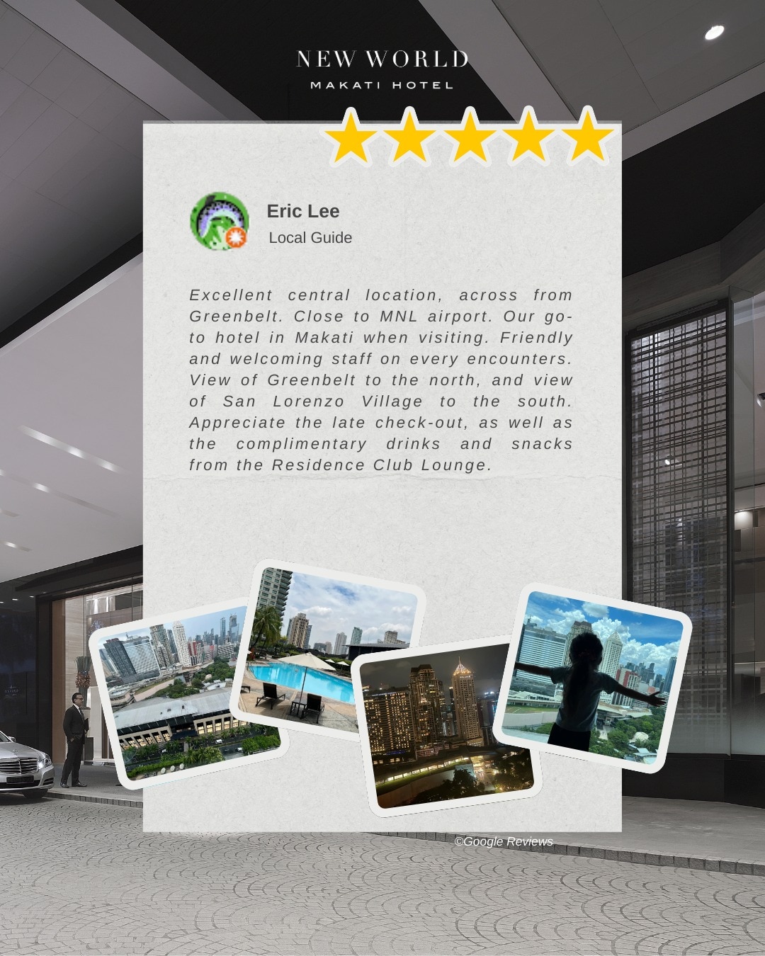 𝗘𝘃𝗲𝗿𝘆 𝘀𝘁𝗮𝘆 𝘁𝗲𝗹𝗹𝘀 𝗮 𝘀𝘁𝗼𝗿𝘆

We are honoured to be nominated as Best City Hotel in Metro Manila at the Travel + Leisure Luxury Awards Asia Pacific 2026.

This recognition belongs to every guest who has trusted 𝗡𝗲𝘄 𝗪𝗼𝗿𝗹𝗱 𝗠𝗮𝗸𝗮𝘁𝗶 𝗛𝗼𝘁𝗲𝗹 as their home in the city. 

If you’ve stayed, celebrated, or worked with us, we would be grateful for your vote. 

Please log on to: https://awards.travelandleisureasia.com/luxuryawards2026/philippines/city-hotels/ and select New World Makati Hotel, Manila.

Voting closes April 6.

📞 (02) 8811 6888 (For General inquiries)
 📱 0917 888 4194 (For F&B inquiries)
📧 enquiry.manila@newworldhotels.com or servicecentre.manila@newworldhotels.com
🌐 manila.newworldhotels.com

#NewWorldMakati #NewWorldMakatiHotel #NewWorldHotels #NewYearNewWorld