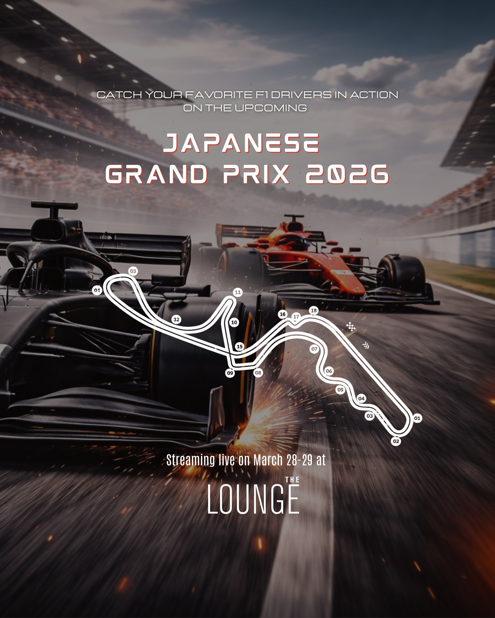 𝗦𝗮𝗺𝘂𝗿𝗮𝗶 𝘀𝗽𝗲𝗲𝗱. 𝗥𝗶𝘀𝗶𝗻𝗴 𝘀𝘂𝗻 𝘁𝗵𝗿𝗶𝗹𝗹𝘀 🏁🔥

Catch the Formula 1 Japanese Grand Prix 2026 LIVE at The Lounge and experience every heart‑stopping overtake, every lightning‑fast pit stop, and every podium finish on the big screen.

Php 600 net includes:
• 1 reserved seat
 • 1 local or draft beer
Fast cars. Cold brews. Zero standing room.

DM us now to secure your seat.

📞 (02) 8811 6888 (For General inquiries)
 📱 0917 888 4194 (For F&B inquiries)
📧 enquiry.manila@newworldhotels.com or servicecentre.manila@newworldhotels.com
🌐 manila.newworldhotels.com

#NewWorldMakati #NewWorldMakatiHotel #NewWorldHotels #TheLounge