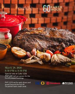 Switch off with us this Saturday — and light the way for a more sustainable future. 🌍✨

Join 𝗡𝗲𝘄 𝗪𝗼𝗿𝗹𝗱 𝗠𝗮𝗸𝗮𝘁𝗶 𝗛𝗼𝘁𝗲𝗹 for 𝗘𝗮𝗿𝘁𝗵 𝗛𝗼𝘂𝗿 𝗼𝗻 𝗠𝗮𝗿𝗰𝗵 𝟮𝟴, 𝗳𝗿𝗼𝗺 𝟴:𝟯𝟬 𝗣𝗠 𝘁𝗼 𝟵:𝟯𝟬 𝗣𝗠, and enjoy a thoughtfully curated evening of meaningful experiences.

✨𝗘𝗮𝗿𝘁𝗵 𝗛𝗼𝘂𝗿 𝗕𝘂𝗳𝗳𝗲𝘁 𝗮𝘁 𝗖𝗮𝗳é 𝟭𝟮𝟮𝟴
• 𝗣𝗛𝗣 𝟲𝟬𝟬 𝗻𝗲𝘁  for the first 60 guests (prior booking required)
• 𝗣𝗛𝗣 𝟮,𝟮𝟭𝟱 𝗻𝗲𝘁 for early diners and guests beyond the first 60, via partner bank credit cards: BDO, Chinabank and Metrobank.

🍸 𝗨𝗴𝗮𝘁 𝗖𝗼𝗰𝗸𝘁𝗮𝗶𝗹 𝗮𝘁 𝗧𝗵𝗲 𝗟𝗼𝘂𝗻𝗴𝗲 — PHP 360 net, with proceeds supporting reforestation efforts.

🍰 𝗨𝗯𝗲 𝗠𝗮𝗻𝗴𝗼 𝗦𝗮𝗻𝘀𝗿𝗶𝘃𝗮𝗹 𝗮𝘁 𝗧𝗵𝗲 𝗦𝗵𝗼𝗽 — crafted with locally sourced ingredients.

🎶 𝗟𝗶𝘃𝗲 𝗔𝗰𝗼𝘂𝘀𝘁𝗶𝗰 𝗘𝗻𝘁𝗲𝗿𝘁𝗮𝗶𝗻𝗺𝗲𝗻𝘁 — unwind in a cozy, candlelit ambiance.

Small actions, shared together, can create a lasting impact. Switch off your lights, slow down, and spend the hour meaningfully with us.
Reserve your spot today.

#EarthHour2026 #NewWorldMakati #SustainableLuxury #EarthHourPH #SwitchOffForThePlanet 🌱