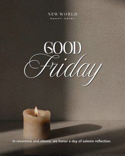 𝗧𝗵𝗲 𝗦𝗶𝗹𝗲𝗻𝗰𝗲 𝗼𝗳 𝗥𝗲𝗱𝗲𝗺𝗽𝘁𝗶𝗼𝗻​

Good Friday invites us to pause, to pray, and to remember the depth of Christ’s love. As we embrace the stillness, may we discover strength in silence and hope in faith. May this day awaken gratitude and compassion within us.​

📞 (02) 8811 6888 (For General inquiries)​
 📱 0917 888 4194 (For F&B inquiries)​
📧 enquiry.manila@newworldhotels.com or servicecentre.manila@newworldhotels.com​
🌐 manila.newworldhotels.com​
​
#NewWorldMakati #NewWorldMakatiHotel #NewWorldHotels