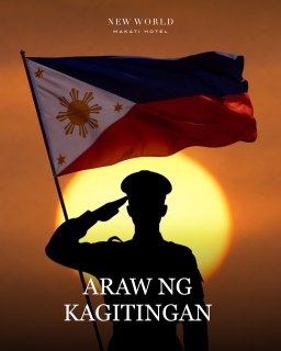 A Proud Reflection of Valor, Bravery, Resilience, and Pride​
​
We honor the courage of heroes who stood steadfast in the face of sacrifice. Their legacy endures as a timeless reminder of resilience, bravery, and our national pride.​

#ArawNgKagitingan ​
​
📞 (02) 8811 6888 (For General inquiries)​
 📱 0917 888 4194 (For F&B inquiries)​
📧 enquiry.manila@newworldhotels.com or servicecentre.manila@newworldhotels.com​
🌐 manila.newworldhotels.com​
​
#NewWorldMakati #NewWorldMakatiHotel #NewWorldHotels