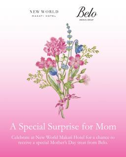 Make Mother's Day feel even more special at New World Makati Hotel. 💐

Gather with Mom, celebrate together, and get a chance to receive a special treat from Belo.

Book your Mother's Day Celebration now!
📞(02) 8811 6888
📱0917 888 4194
📧enquiry.manila@newworldhotels.com
🌐manila.newworldhotels.com

#NewWorldMakati #NWMNL #MothersDay