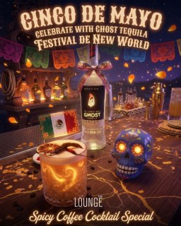Still craving Cinco De Mayo energy? 🌶️
Sip on 3 signature GHOST Tequila cocktails crafted with spice, attitude, and a dangerously smooth finish.
Price is at PHP 500 nett.
Available at The Lounge until June 30, 2026 only!
Book your table now!
📞 (02) 8811 6888
📱 0917 888 4194
📧 enquiry.manila@newworldhotels.com
🌐 manila.newworldhotels.com
#NewWorldMakati #NewWorldMakatiHotel #NewWorldHotels