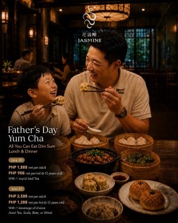 Celebrate Father’s Day with a delightful Yum Cha experience filled with your favorite dim sum and special treats. Make it a memorable day for dad with an all-you-can-eat feast at Jasmine.​

Book your table now:​
📞 (02) 8811 6888 ​
 📱 0917 888 4194 ​
📧 servicecentre.manila@newworldhotels.com​
🌐 manila.newworldhotels.com​

#NewWorldMakati #NewWorldMakatiHotel #NewWorldHotels #FathersDay