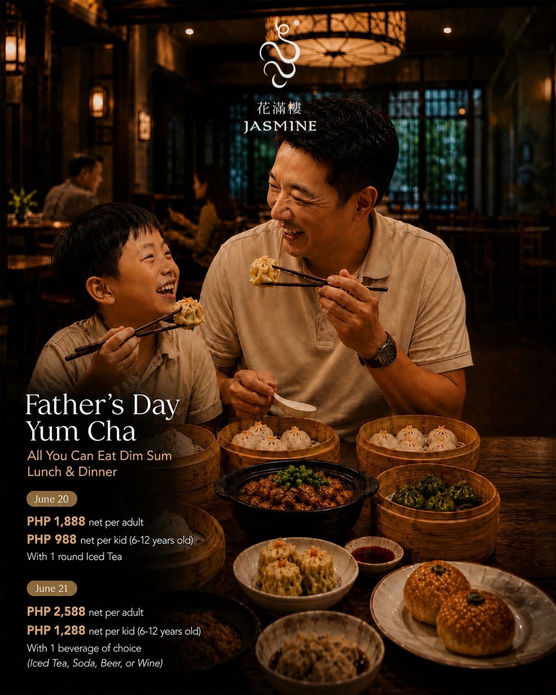 Celebrate Father’s Day with a delightful Yum Cha experience filled with your favorite dim sum and special treats. Make it a memorable day for dad with an all-you-can-eat feast at Jasmine.
Book your table now:
📞 (02) 8811 6888
📱 0917 888 4194
📧 servicecentre.manila@newworldhotels.com
🌐 manila.newworldhotels.com
#NewWorldMakati #NewWorldMakatiHotel #NewWorldHotels #FathersDay