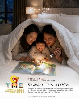 The best stays begin with the best offers.
Visit New World Makati Hotel at the Travel Madness Expo from July 10–12 at the SMX Convention Center and discover exclusive room packages available only at the event.
Plan your next city escape for less. See you there!
• Superior Room: PHP 7,500 net, overnight stay with breakfast for 2
• Deluxe Room: PHP 8,500 net, overnight stay with breakfast for 2
• Residence Club Deluxe Room: PHP 10,500 net, overnight stay with Living Room Access for 2
• One Bedroom Suite: PHP 12,500 net, overnight stay with Living Room Access for 2
#NewWorldMakati #NewWorldMakatiHotel #NewWorldHotels #TravelMadnessExpo