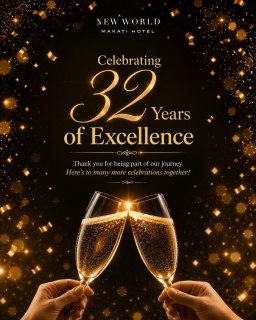 Every stay, every celebration, every moment has been part of our story.
As we celebrate 32 Years of Excellence, thank you for your trust and support. Here's to many more celebrations together! 🥂
#NewWorldMakati #NewWorldMakatiHotel