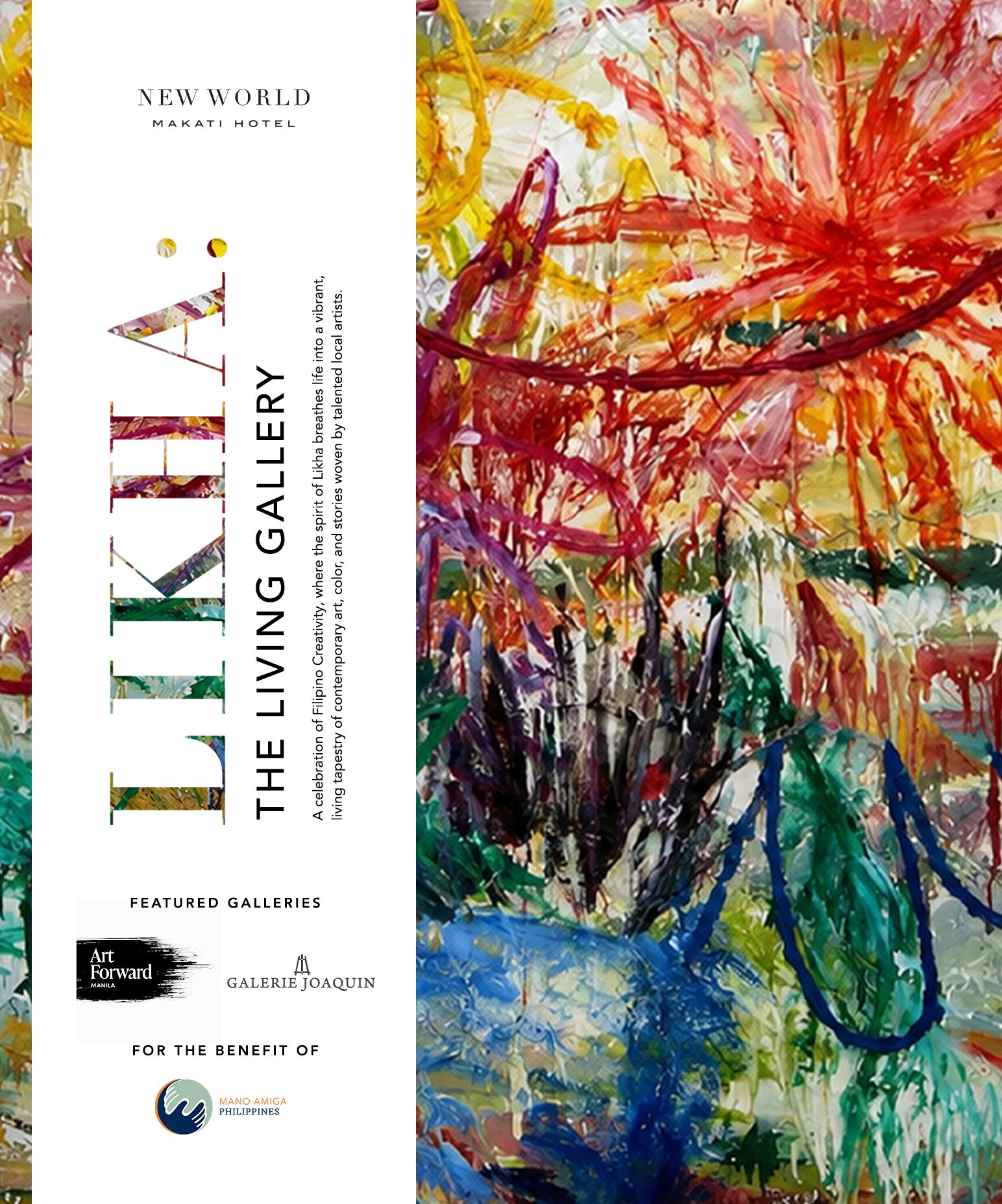 Celebrating 32 years of meaningful experiences and now, the Power of Local through art.
This July 15, New World Makati Hotel unveils LIKHA: The Living Gallery, a curated exhibition of contemporary Filipino art in partnership with Art Forward Manila and Galerie Joaquin. A portion of the proceeds will benefit Mano Amiga Philippines, helping create brighter opportunities through education.
Join us in celebrating the artists, stories, and communities that make the Philippines extraordinary.
#NewWorldMakatiHotel #LikhaTheLivingGallery #PowerOfLocal