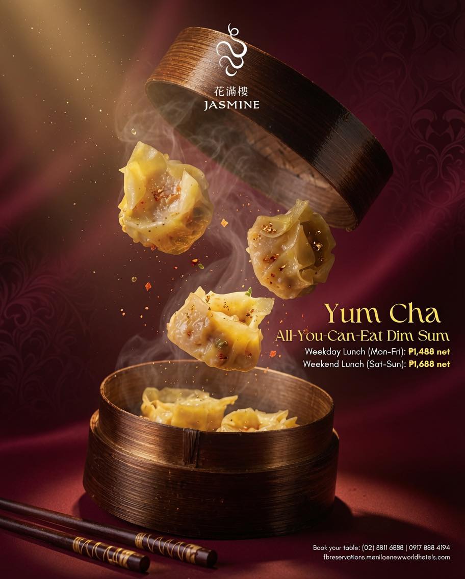 Every basket tells a delicious story. 🥟
Savor an unlimited selection of handcrafted dim sum at Jasmine's Yum Cha experience.
Book your table now:
📞 (02) 8811 6888
📱 0917 888 4194
📧fbreservations.manila@newworldhotels.com
#NewWorldMakati #NewWorldMakatiHotel #NewWorldHotels #UnlimitedDimsum