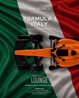 The lights go out, and the action begins! Catch every thrilling moment of the Italian Grand Prix 2026 live at The Lounge. 🏎️
Book your table now:
📞 (02) 8811 6888
📱 0917 888 4194
📧 fbreservations.manila@newworldhotels.com
#NewWorldMakati #NewWorldMakatiHotel #NewWorldHotels #F1Racing